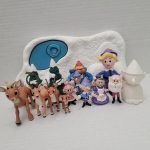 Memory Lane Rudolph The Red Nosed Reindeer A Couple of Misfits Island Figure LOT
